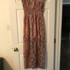 Strapless maxi dress